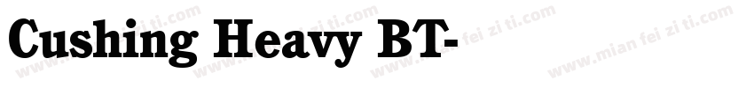 Cushing Heavy BT字体转换